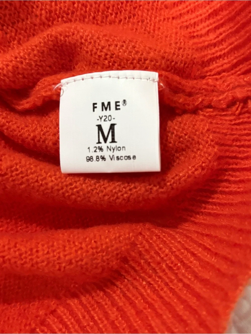 Cropped V-Neck Lightweight Button Cardigan - Orange Size Medium New